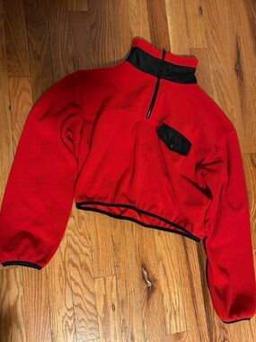 Cropped Quarter Zip Size S